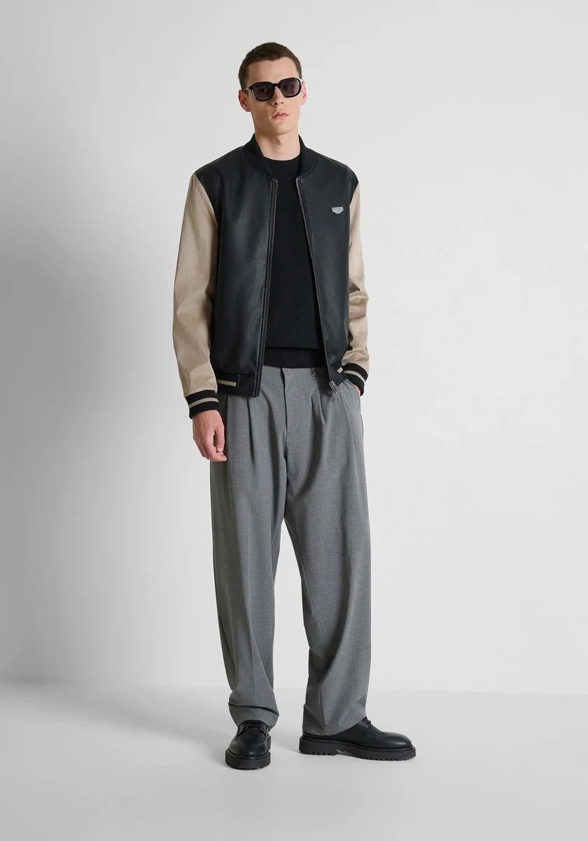 Chaqueta Bomber Morato en piel convinada 