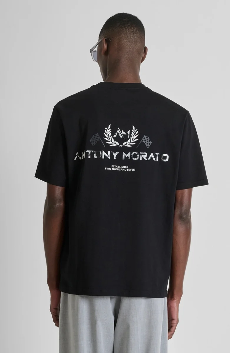 CAMISETA MORATO RELAXED FIT DE PUNTO DE ALGODÓN CON ESTAMPADO EFECTO MÁRMOL