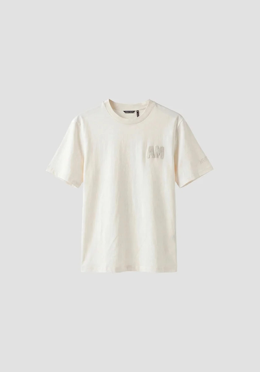 Camiseta Morato color mantequilla relaxed fit en punto jersey de algodón