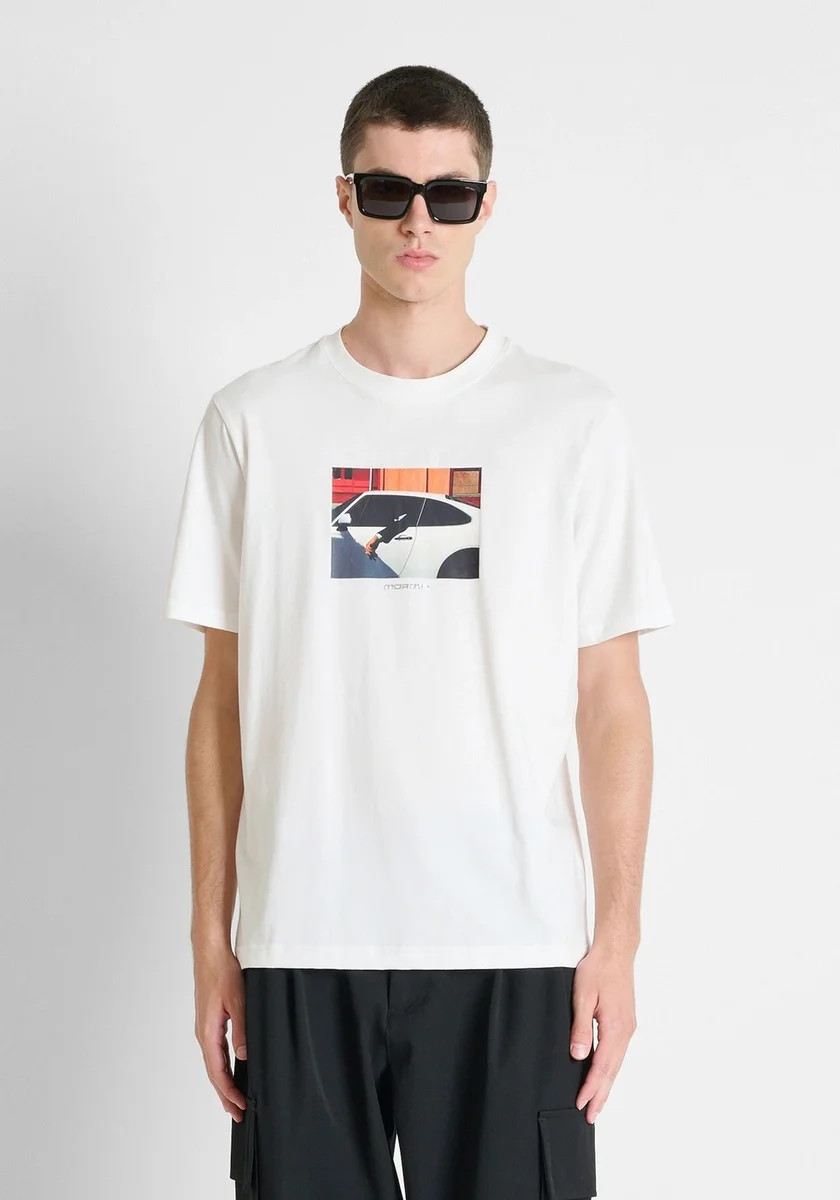 Camiseta Morato color crema relaxed fit open mind