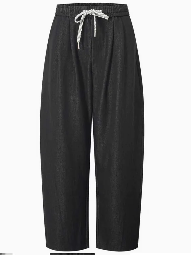 PANTALONES ANCHOS PLACED BY GUIDEON EN NEGRO DESGASTADO