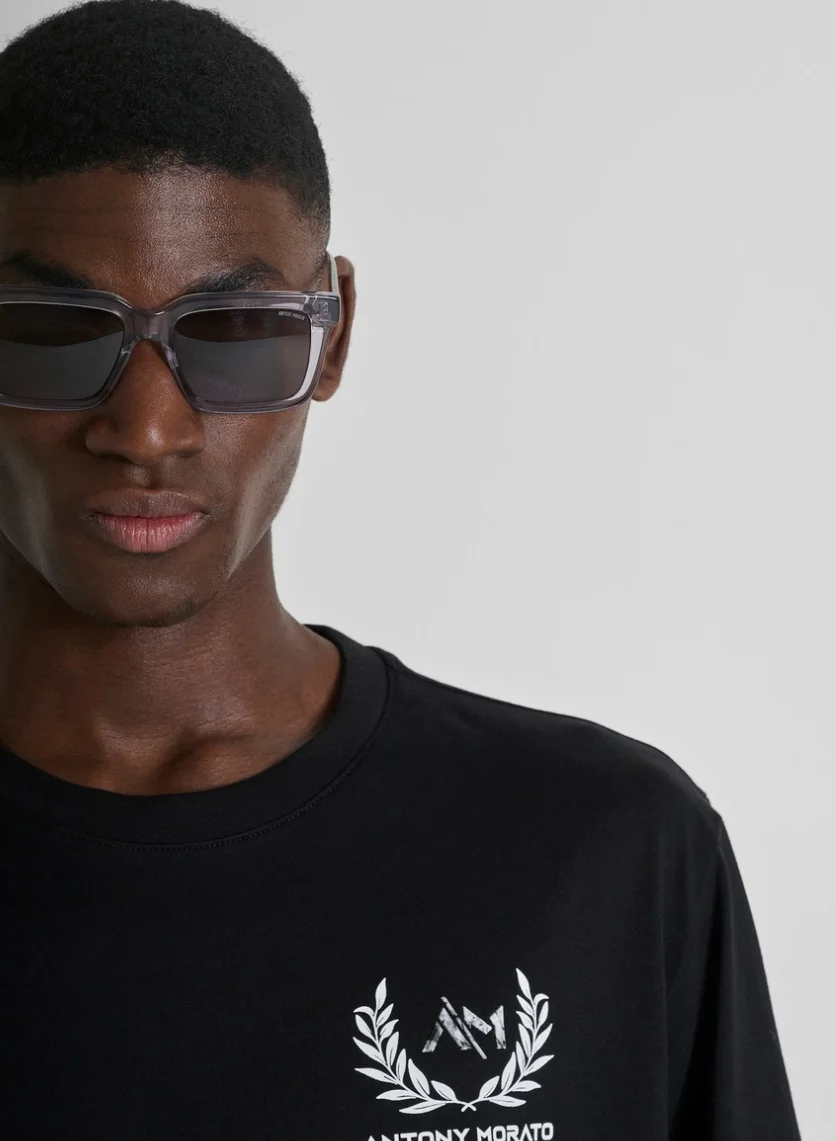 CAMISETA MORATO RELAXED FIT DE PUNTO DE ALGODÓN CON ESTAMPADO EFECTO MÁRMOL
