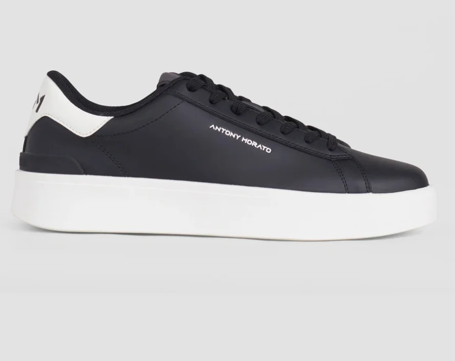 ZAPATILLAS MORATO «TRAVIS» DE PIEL SINTÉTICA NEGRO