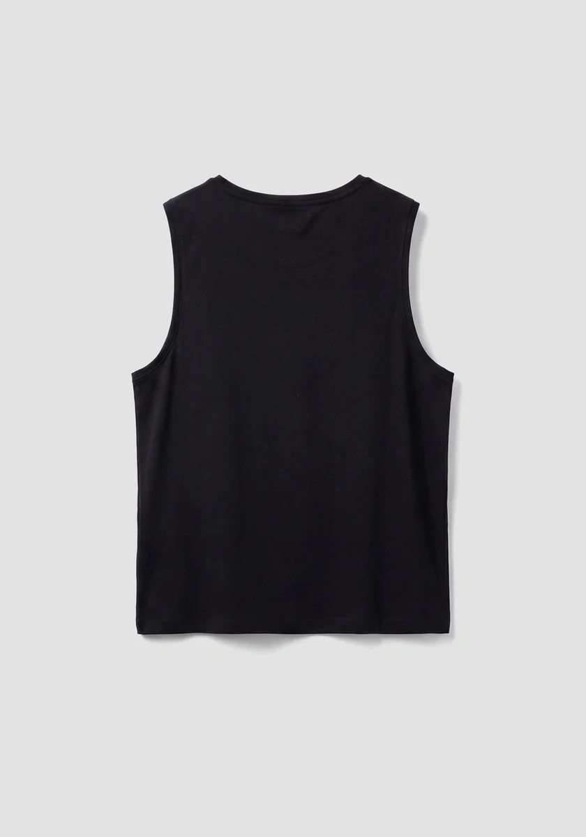 CAMISETA MORATO  SIN MANGAS REGULAR FIT DE ALGODÓN CON PLACA CON LOGOTIPO