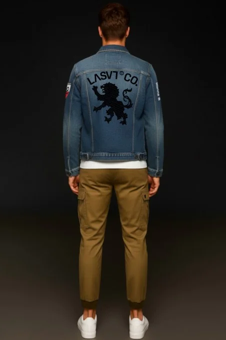 Cazadora vaquera de hombre LaSaL LIONS azul