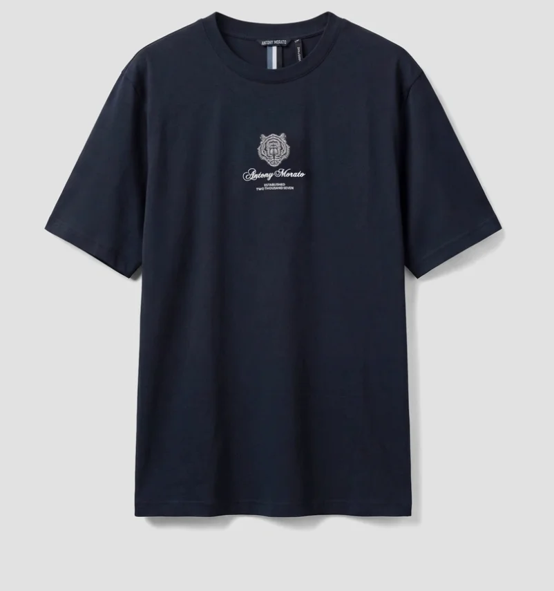 CAMISETA MARATO DE AJUSTE RELAJADO EN JERSEY DE ALGODÓN CON DOBLE ESTAMPADO