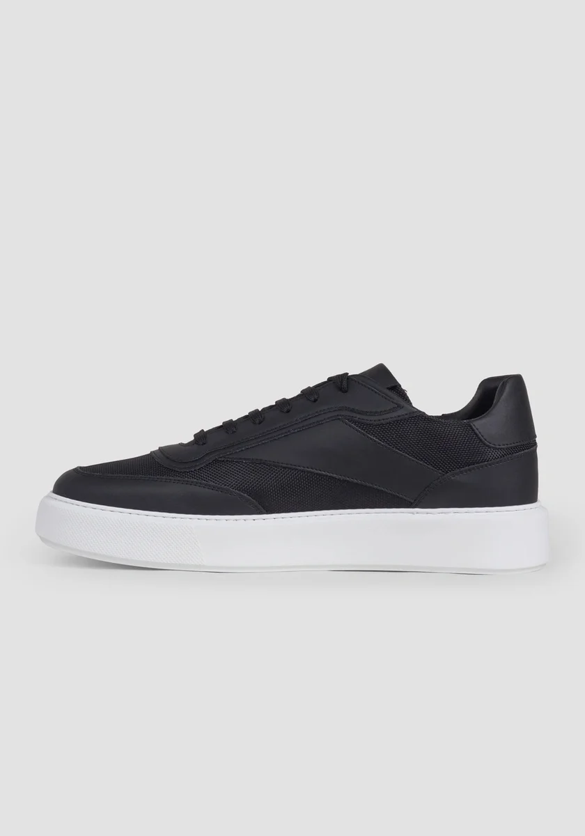 ZAPATILLAS MORATO "BOYER" NEGRO SUELA BLANCA