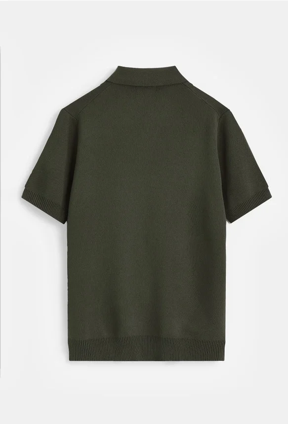 Polo con cuello en v Frilivin Paris verde 