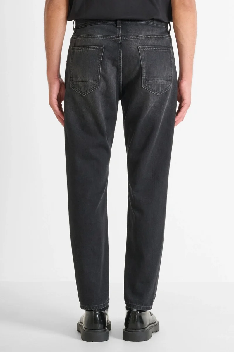 VAQUEROS MORATO REGULAR ANKLE LENGTH FIT «HENRY» EN DENIM NEGRO