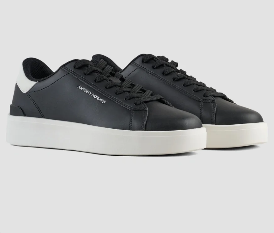 ZAPATILLAS MORATO «TRAVIS» DE PIEL SINTÉTICA NEGRO
