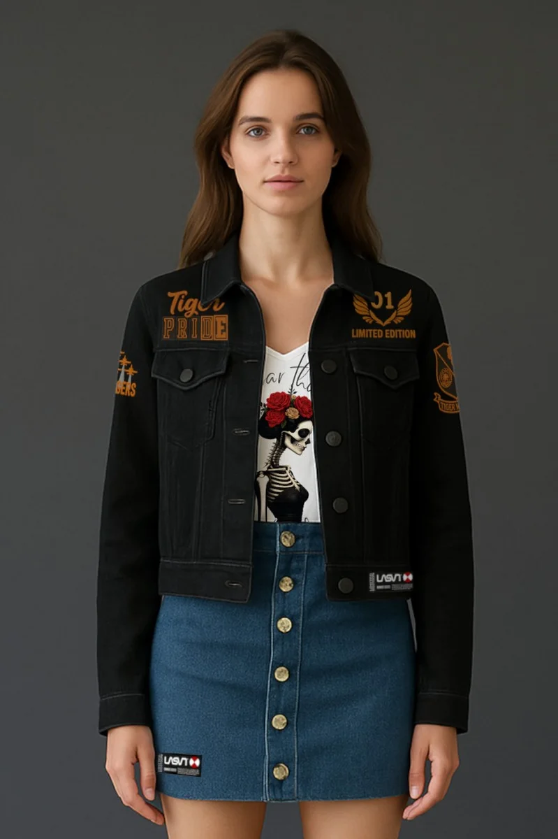 CAZADORA DENIM MUJER LASAL NEGRO