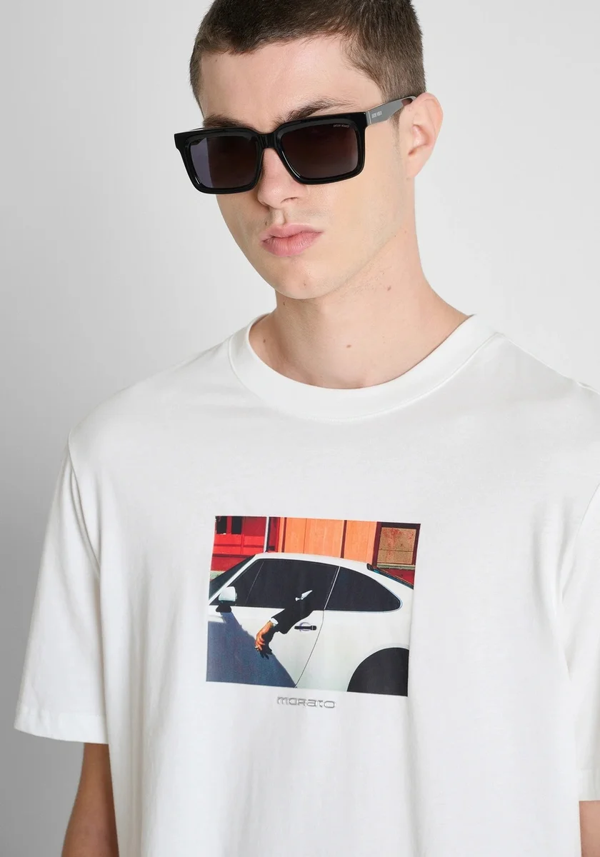 Camiseta Morato color crema relaxed fit open mind