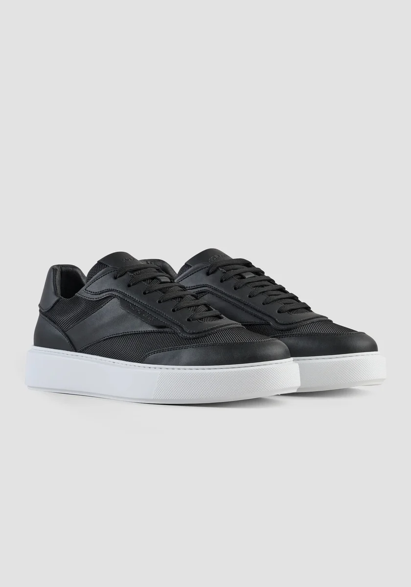 ZAPATILLAS MORATO "BOYER" NEGRO SUELA BLANCA