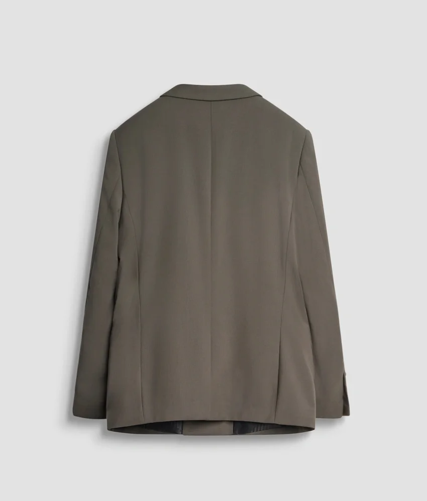 CHAQUETA MORATO CRUZADA REGULAR FIT “ALAN” EN VISCOSA ELÁSTICA VERDE