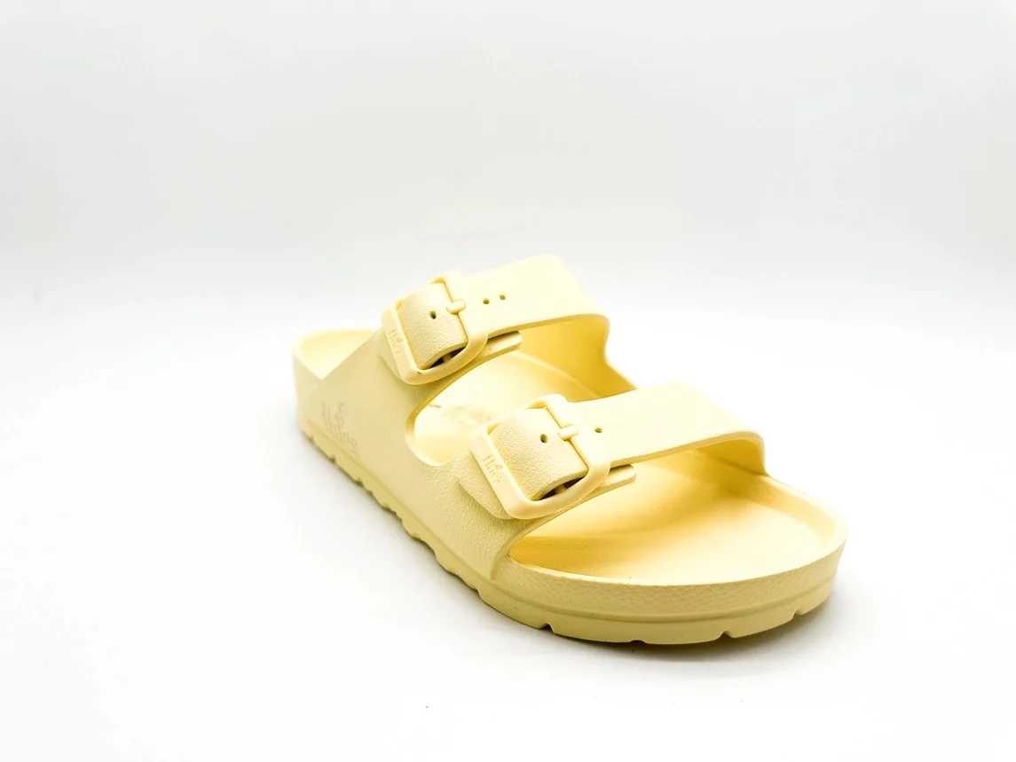 Sandalias veganas Ecofoam thies 1856 ® en limón sorbete