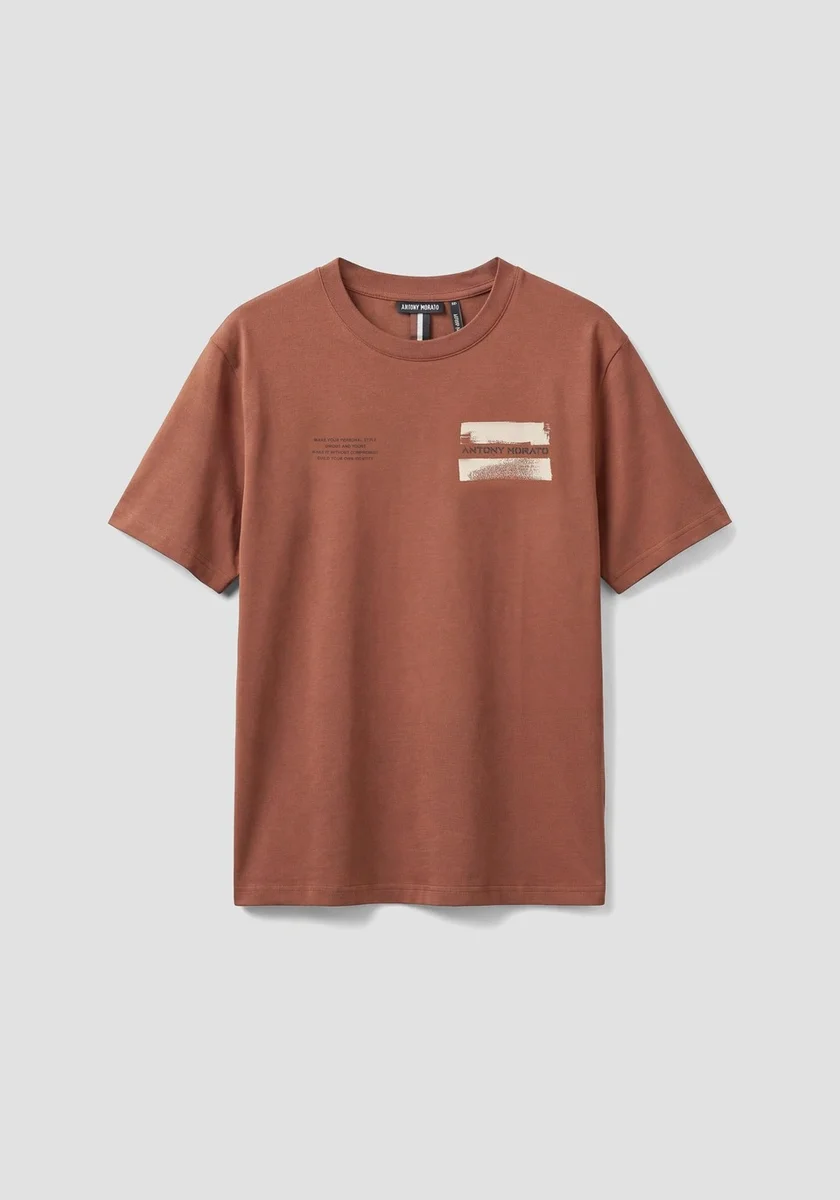 CAMISETA MORATO RELAXED FIT DE PUNTO DE ALGODÓN CON ESTAMPADO MOHO