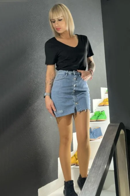 MINIFALDA DENIM MUJER LASAL SUMMER AZUL