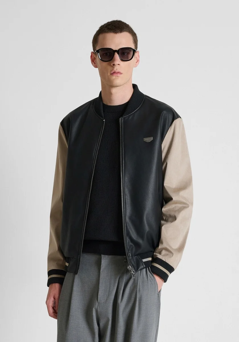 Chaqueta Bomber Morato en piel convinada 