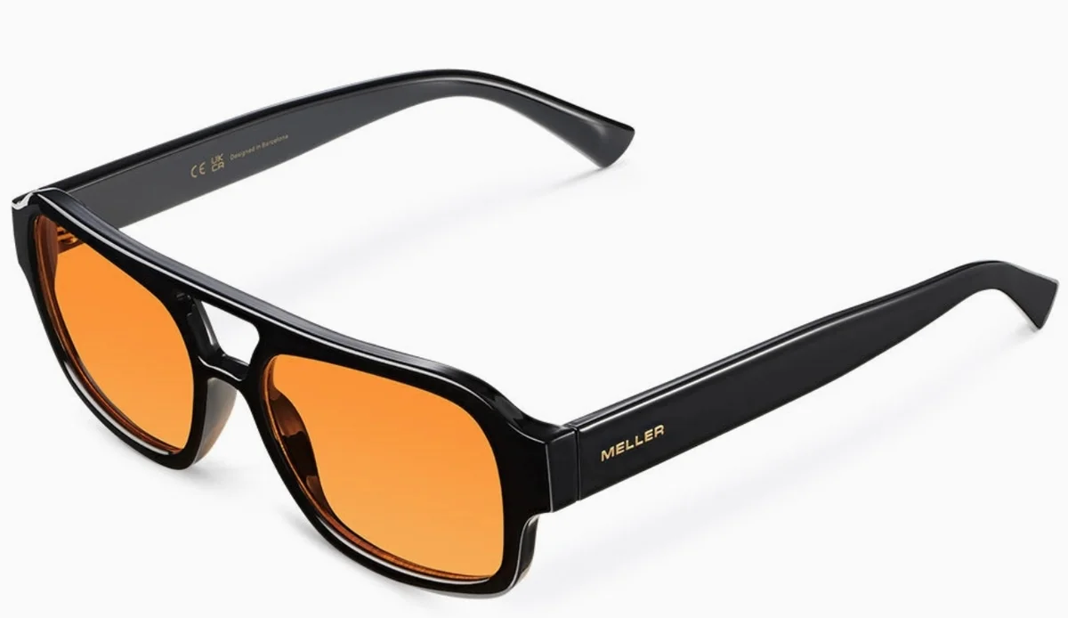 Seba GAFAS UNISEX MELLER  negro con lentes naranja