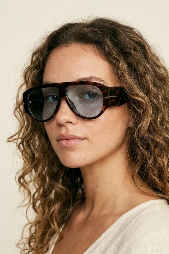 Gafas aviador Q2 extragrandes con cristal azul