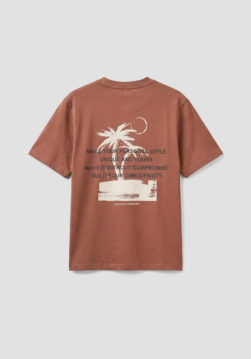 CAMISETA MORATO RELAXED FIT DE PUNTO DE ALGODÓN CON ESTAMPADO MOHO