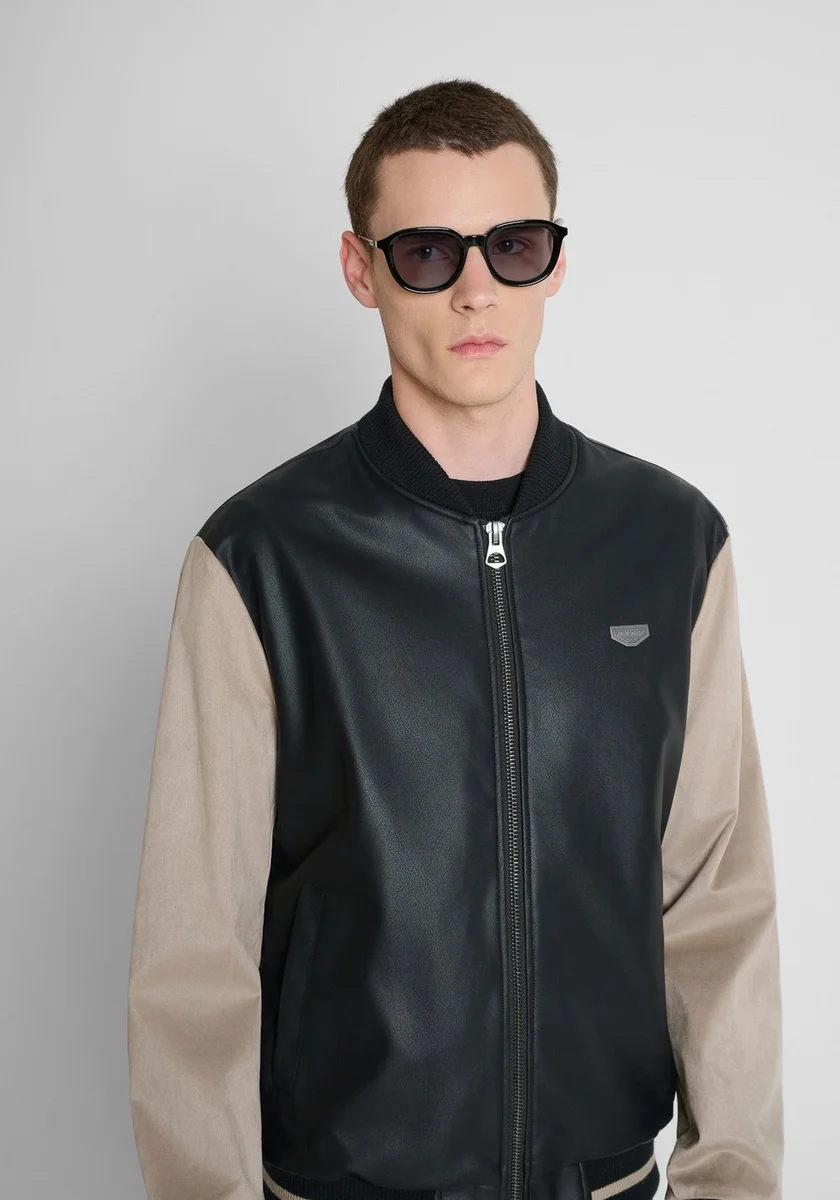 Chaqueta Bomber Morato en piel convinada 