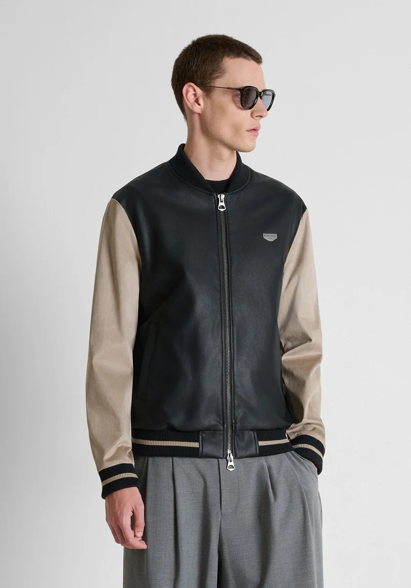 Chaqueta Bomber Morato en piel convinada 