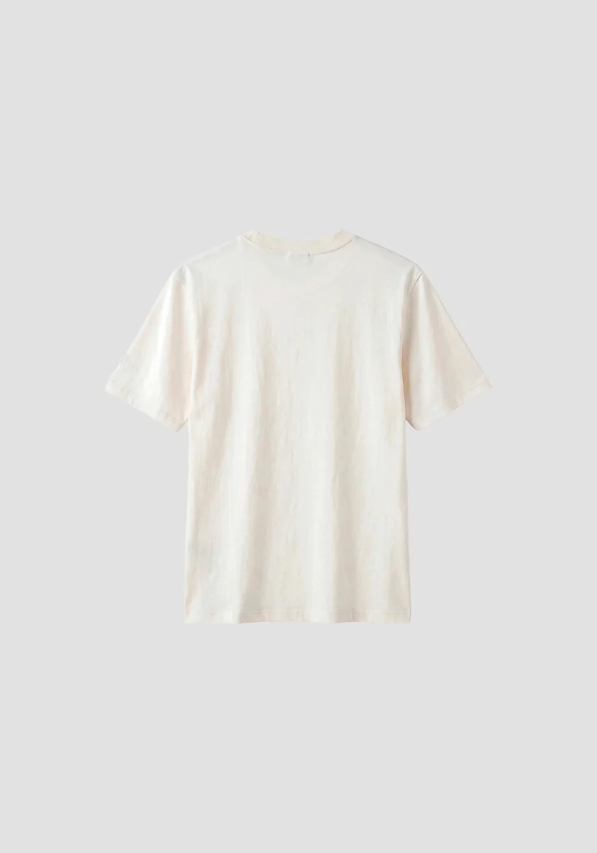Camiseta Morato color mantequilla relaxed fit en punto jersey de algodón