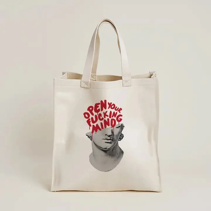 Bolsa de tela Indepedent Republic natural Open Mind