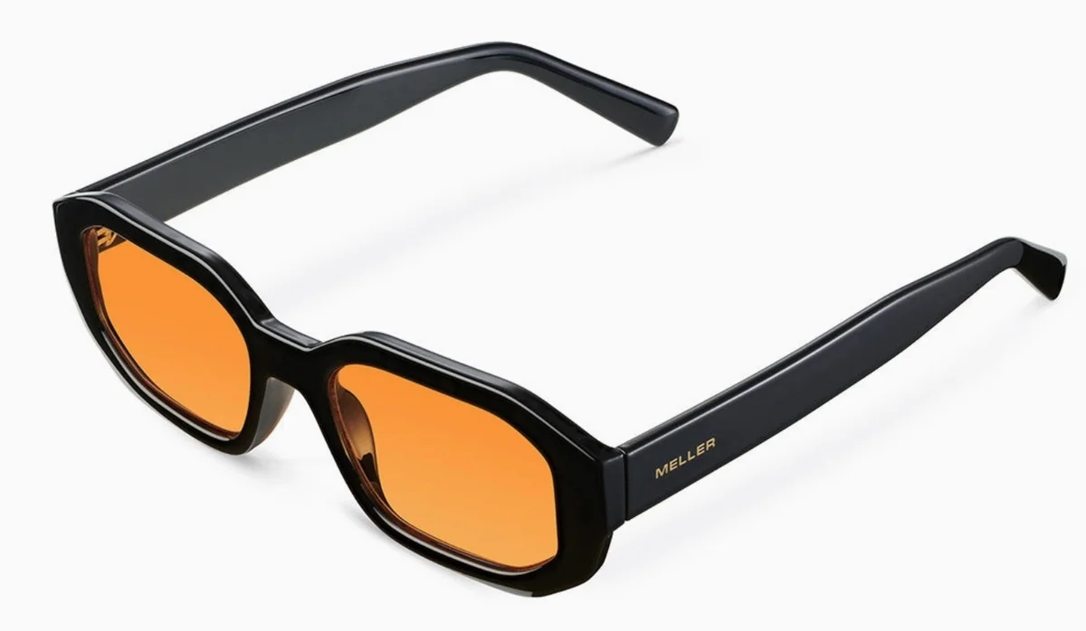 Gafas MELLER UNISEX de sol Kessie negras con lentes naranjas