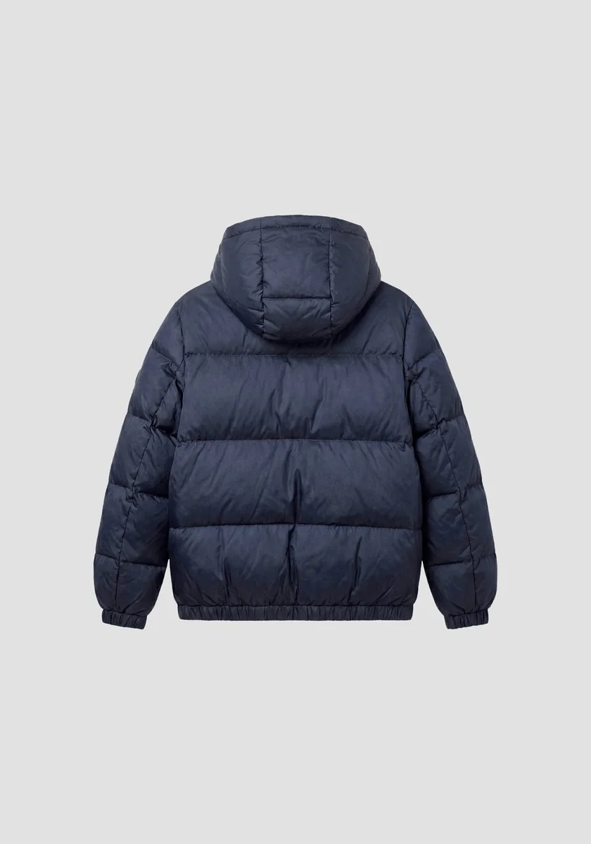 Abrigo Morato azul marino relaxed fit en nylon shioze acolchado