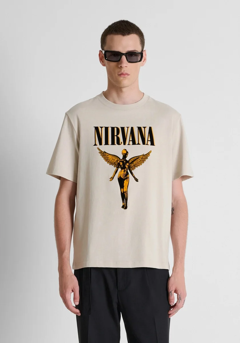 Camiseta Morato Nirvana de algodón con corte relaxed y estampado flock