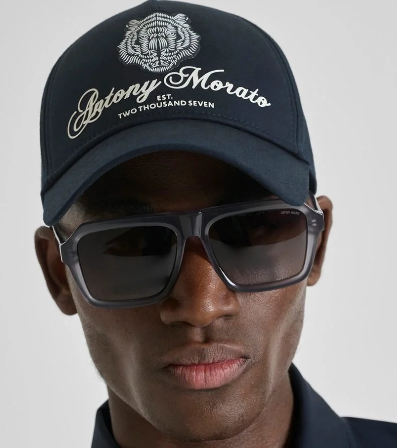GORRA MORATO DE BÉISBOL POPLIN CON PARCHE DE TIGRE AZUL