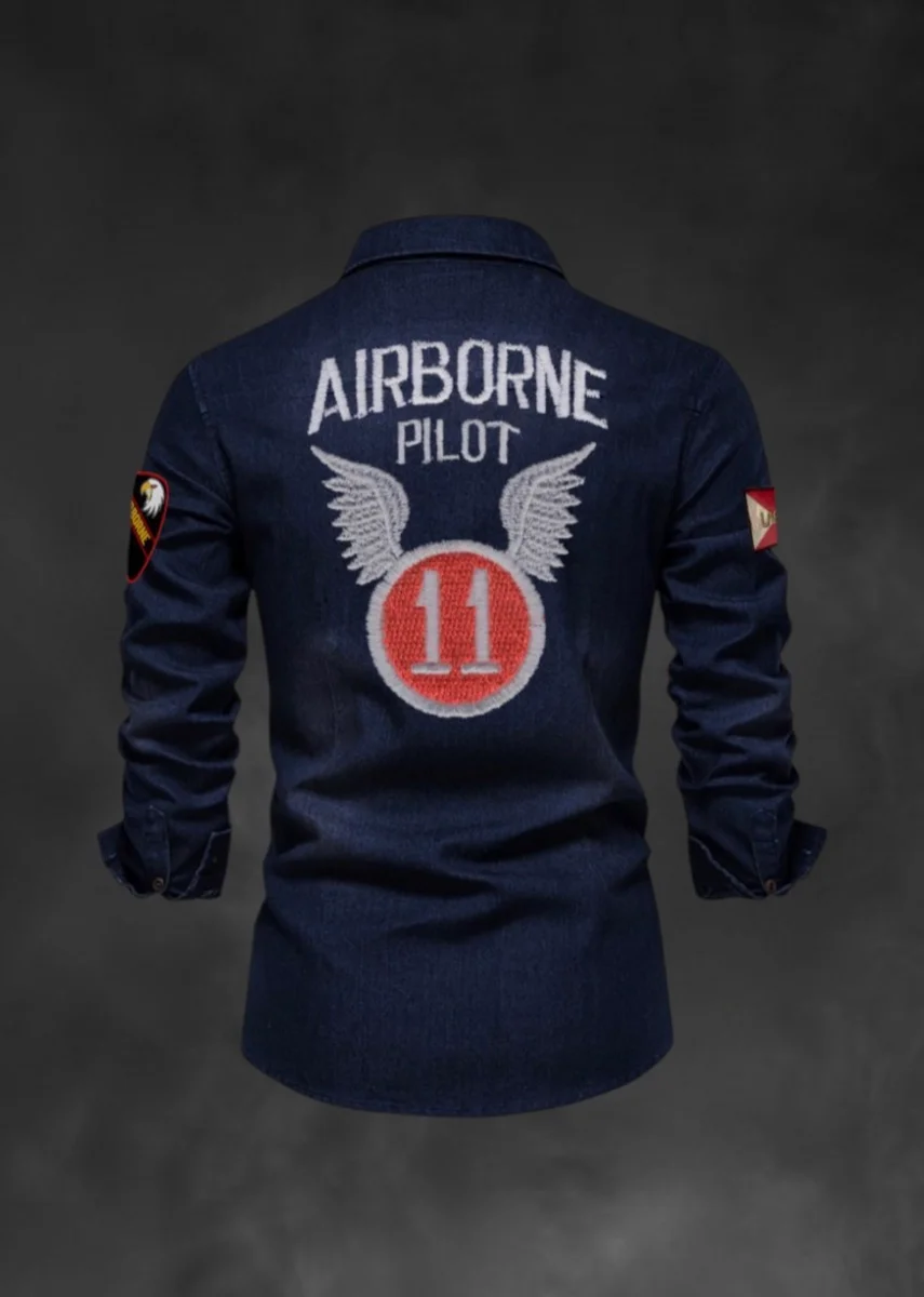 SOBRECAMISA DE HOMBRE LASAL DENIM AIR AZUL OSCURO