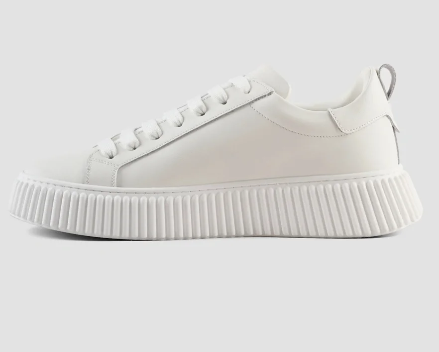 SNEAKER «HOPPER» EN PIEL LISA BLANCA