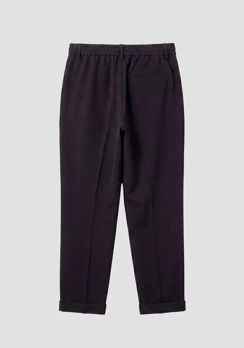 Pantalones Morato "Boris" negros regular fit en piqué de viscosa