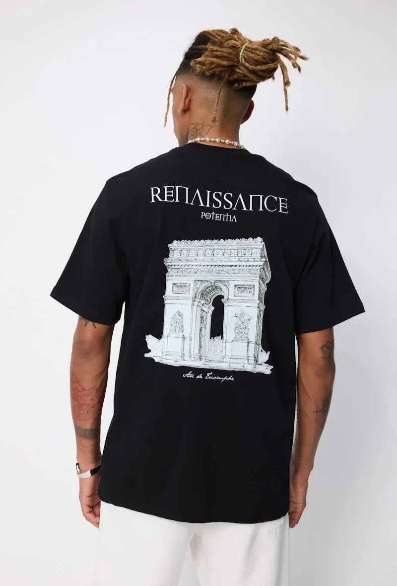Camiseta en corte recto Campos eliseos 