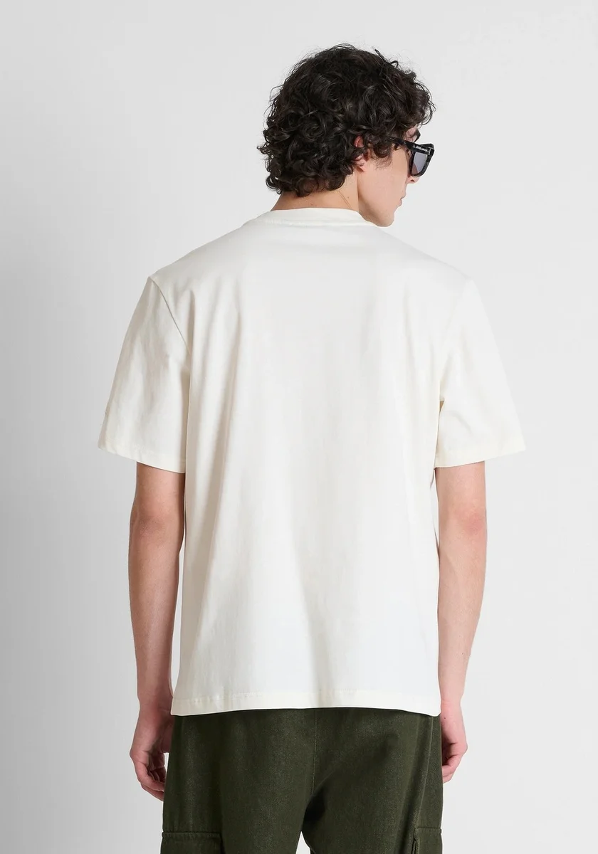 Camiseta Morato color mantequilla relaxed fit en punto jersey de algodón