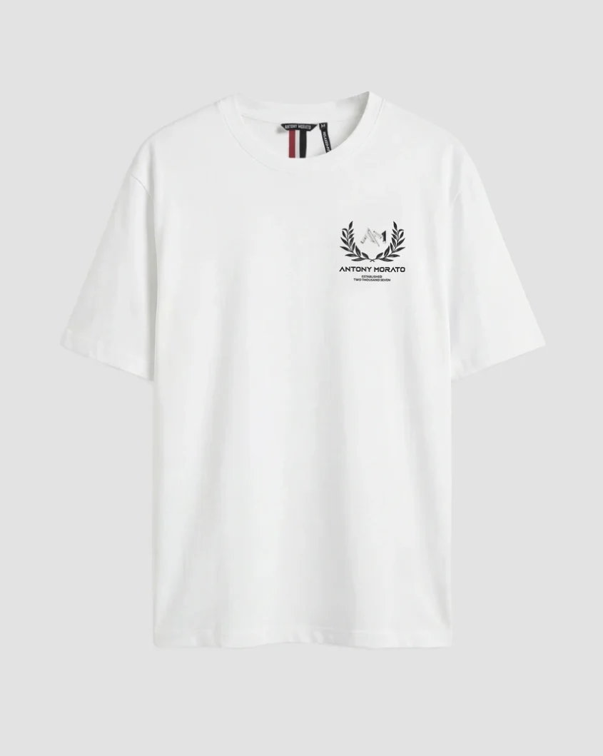 CAMISETA MORATO RELAXED FIT DE PUNTO DE ALGODÓN CON ESTAMPADO EFECTO MÁRMOL