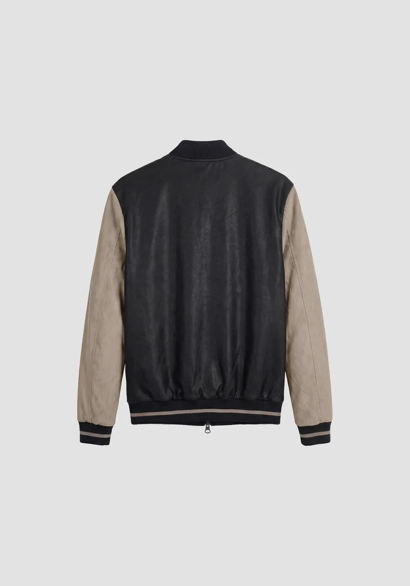 Chaqueta Bomber Morato en piel convinada 