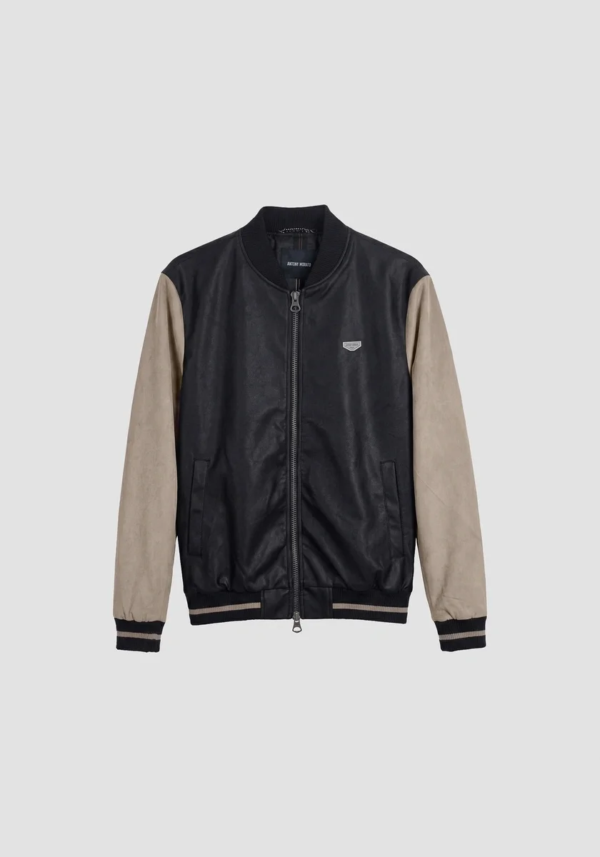 Chaqueta Bomber Morato en piel convinada 