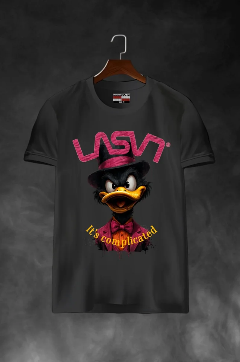 Camiseta de hombre LaSaL COMPLICATED Negro desgastado
