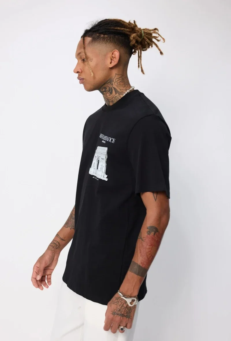 Camiseta en corte recto Campos eliseos 
