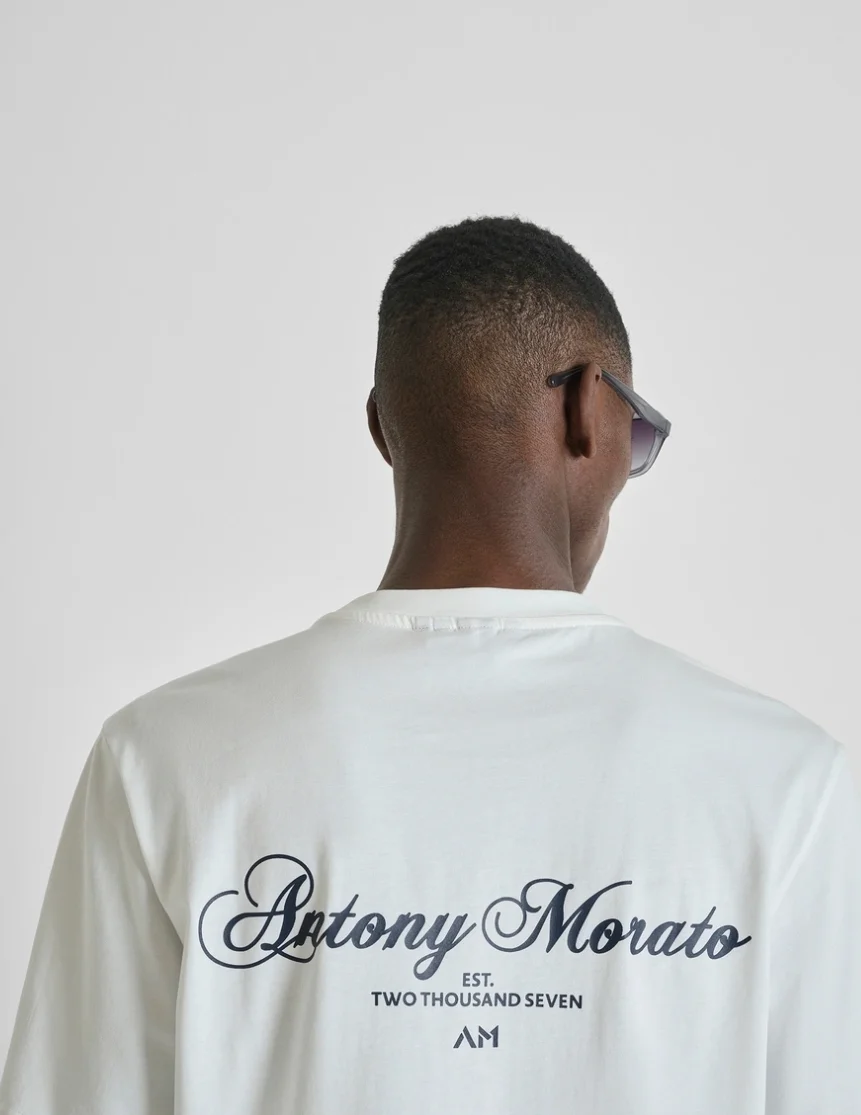 CAMISETA DE AJUSTE RELAJADO EN JERSEY DE ALGODÓN CON DOBLE ESTAMPADO