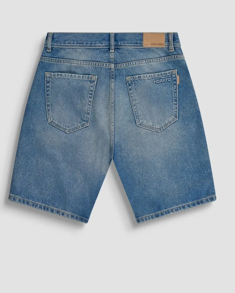 PANTALONES MORATO CORTOS SLIM FIT «ARGON» DE TEJIDO VAQUERO CLARO