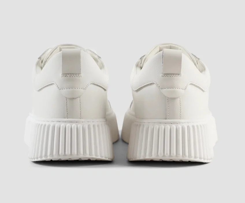 SNEAKER «HOPPER» EN PIEL LISA BLANCA