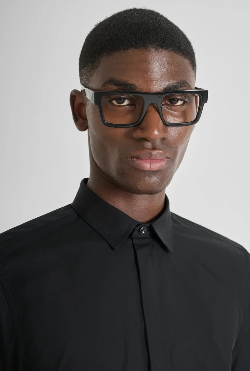 CAMISA ANTONY MORATO SLIM FIT «LONDON» EN ALGODÓN EASY IRON CON BOTÓN OCULTO BLACK