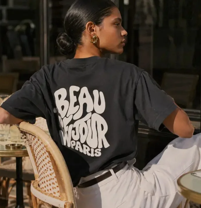 Camiseta UNISEX Beauséjour París NEGRO