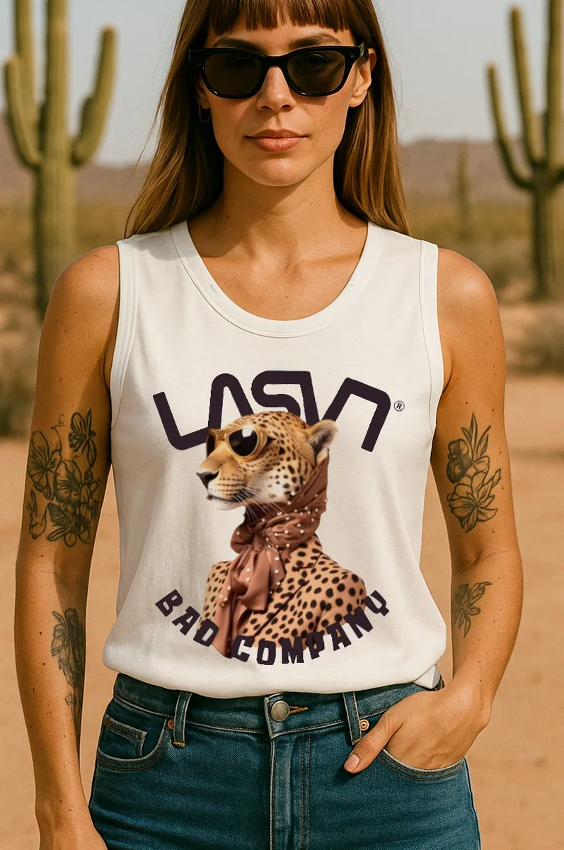Camiseta de mujer LaSaL PANTHER blanco