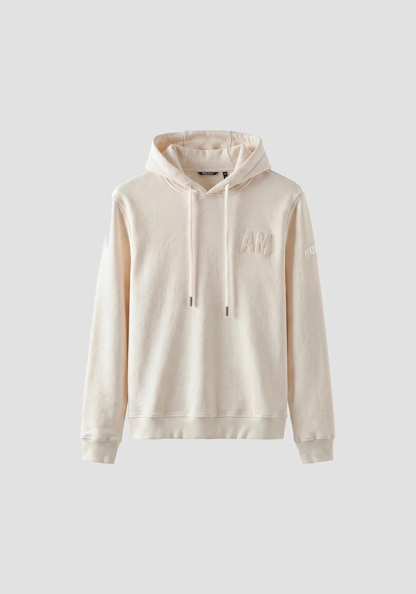 SUDADERA MORATO BEIGE CON CAPUCHA 